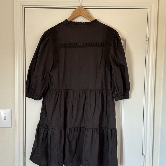 Good Hart Matilda Jane Women's Black Button-Up Tiered‎ Dress Ruffle Dress Size M - Picture 8 of 11